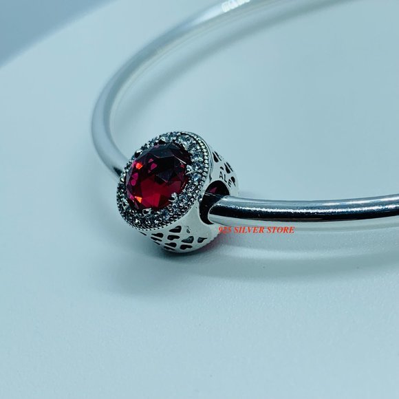 NEW Authentic Pandora RADIANT RED stone Charm 791725NCC - Picture 6 of 6
